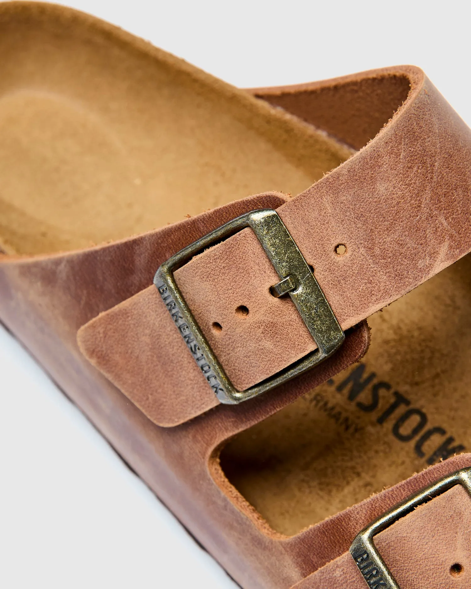 Arizona Sandal in Cognac Oiled Leather