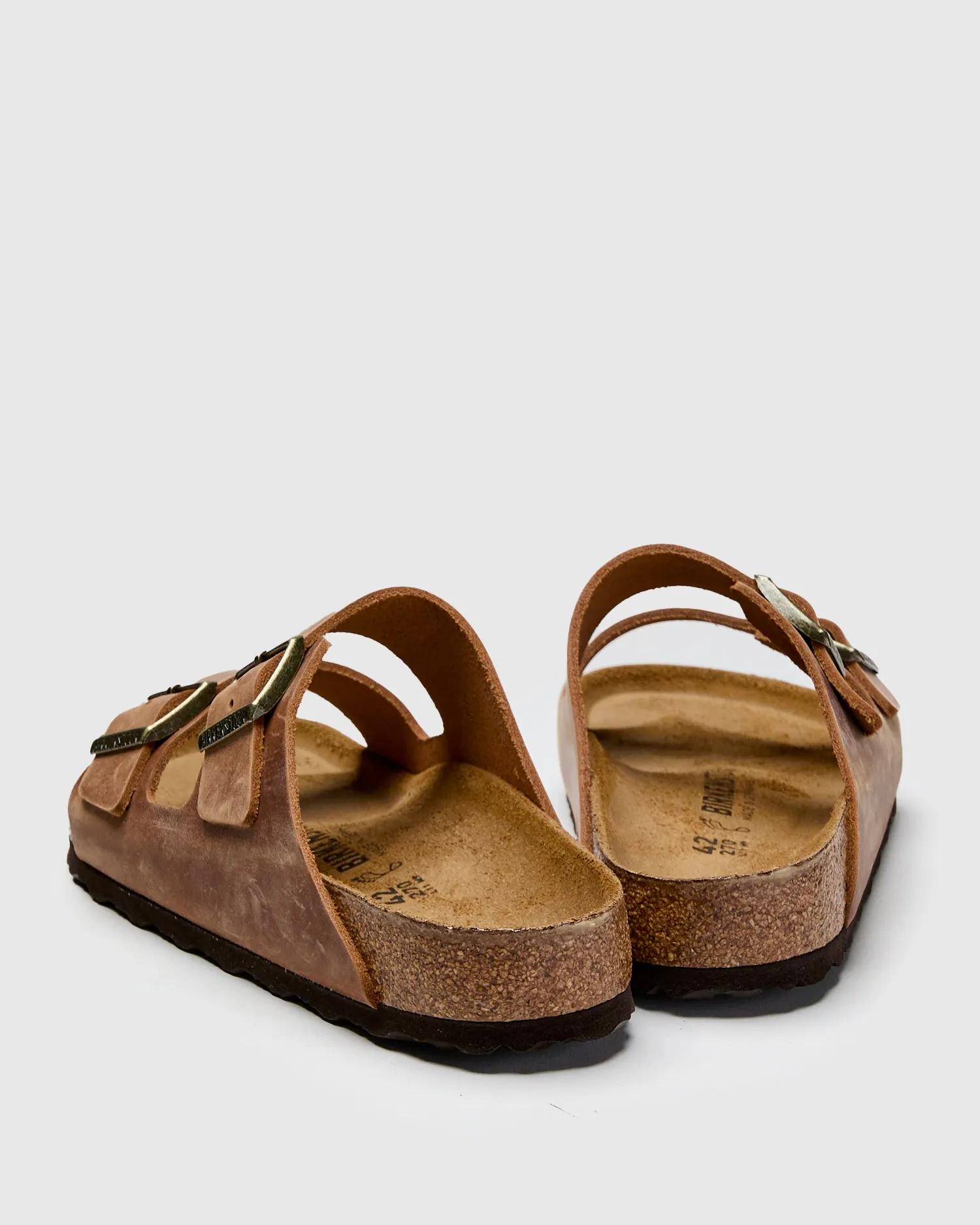 Arizona Sandal in Cognac Oiled Leather