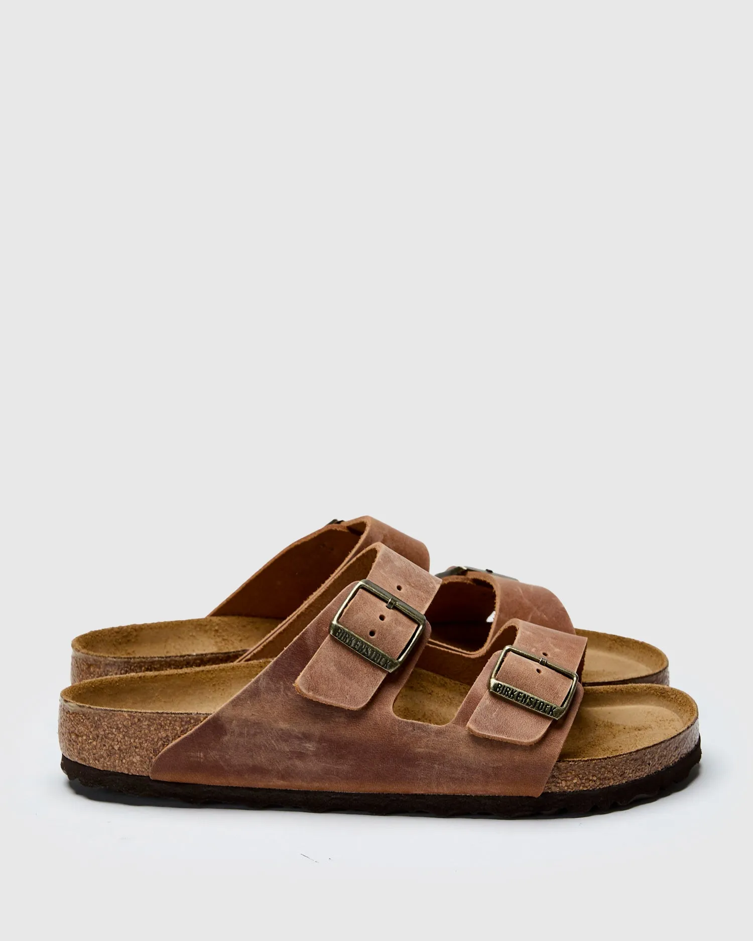 Arizona Sandal in Cognac Oiled Leather