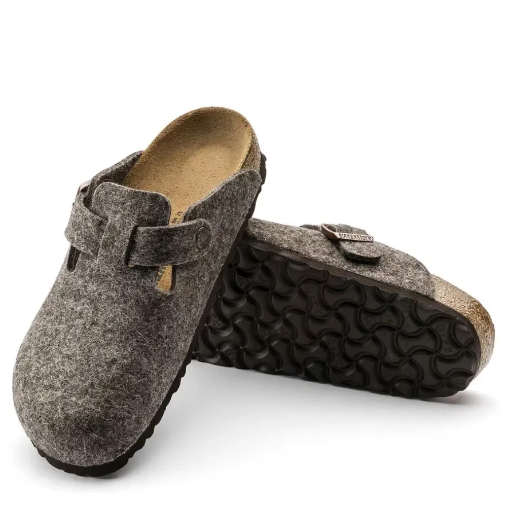 Birkenstock Boston Wool Felt in Cacao
