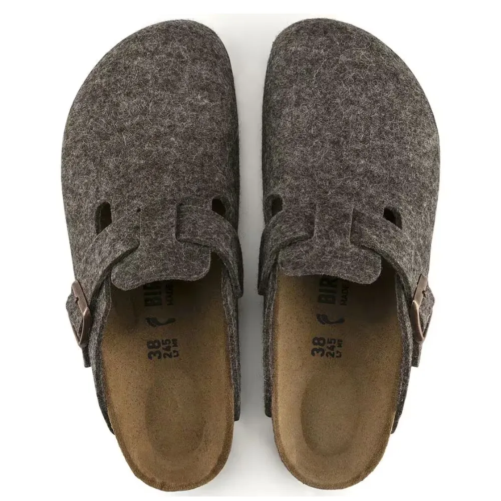 Birkenstock Boston Wool Felt in Cacao