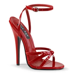 Domina 108 Sandal with 6 inch heel - Red Patent