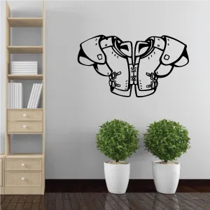 Football Shoulder Pads Wall Decal - Vinyl Decal - Car Decal - CDS039