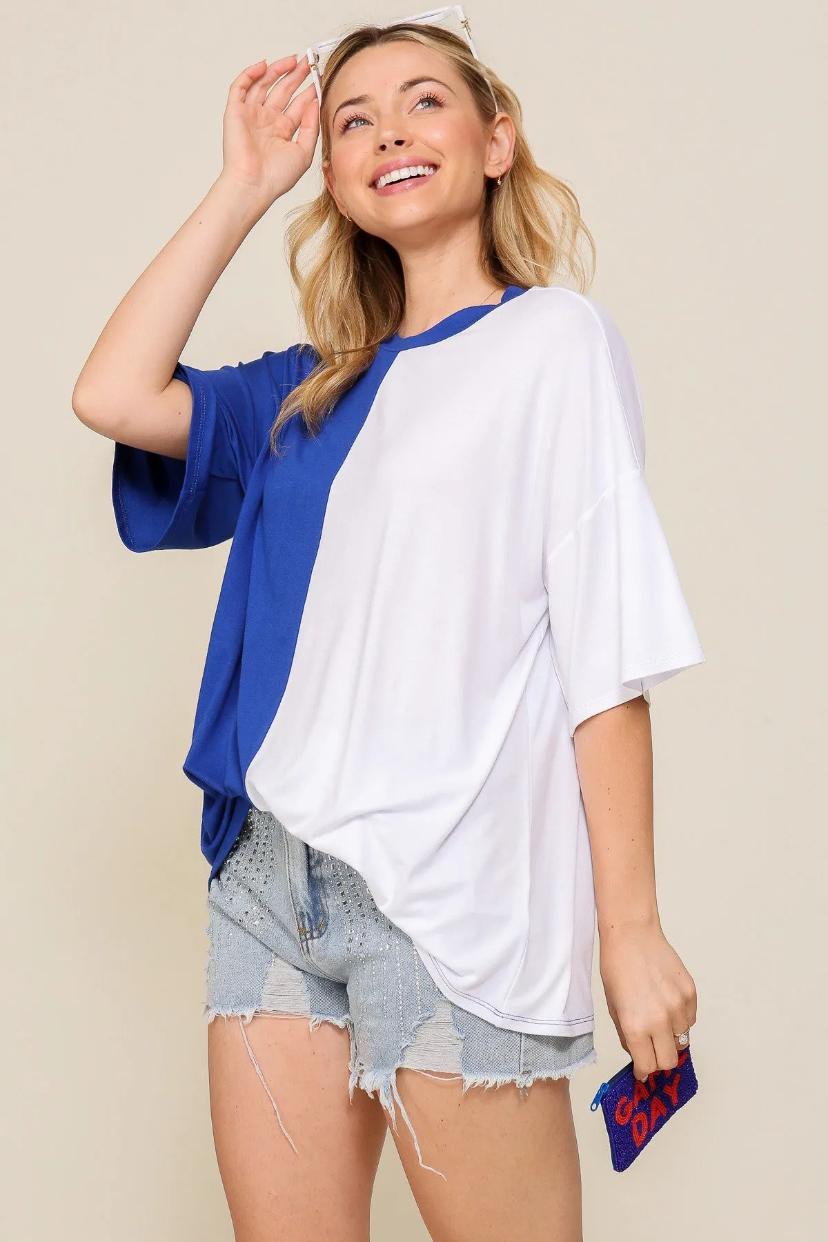 Game Day Multi Color Knit Top