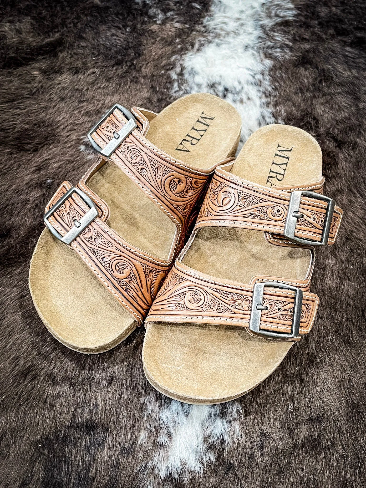 Myra Bag - Darla Trail Hand Tooled Sandals