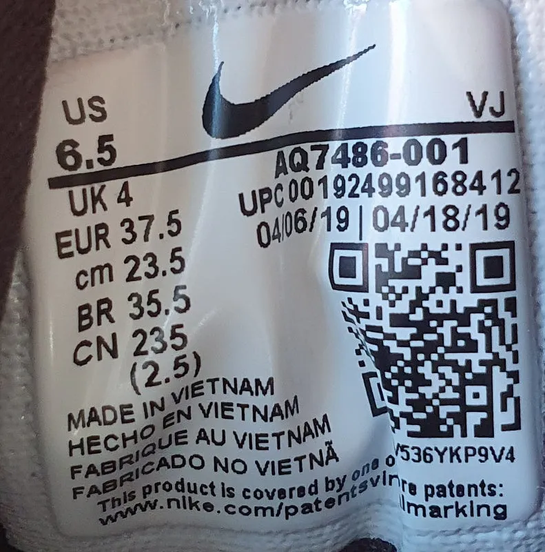 Nike Downshifter 9 Textile Low Trainers UK4/US6.5/EU37.5 AQ7486-001 Black
