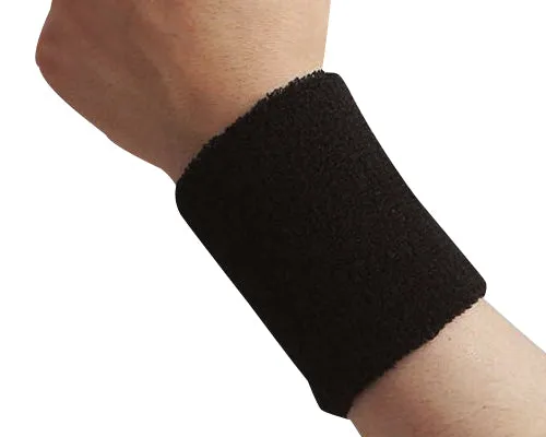 Pair of 4 inches Outdoor Sports Athletic Cotton Wristbands