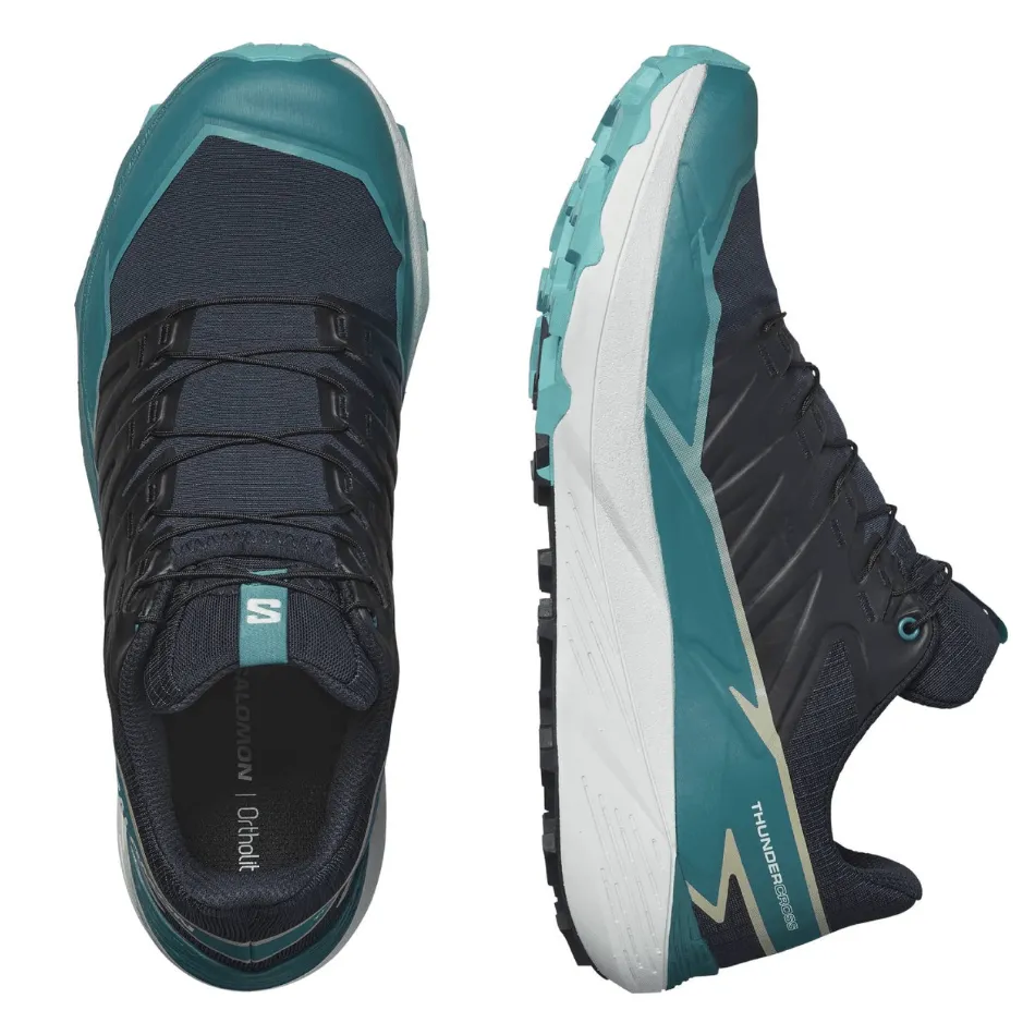 Salomon Men's Thundercross Trail Running Shoes in Carbon/Tahitian/Tide Blue SS23