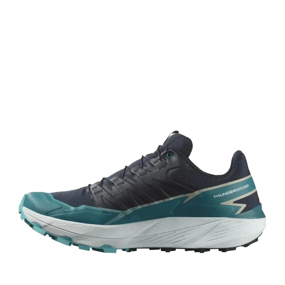 Salomon Men's Thundercross Trail Running Shoes in Carbon/Tahitian/Tide Blue SS23