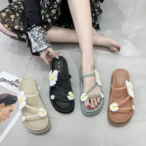 Slippers Mid Heel Platform Amazon Hot Sale Outdoor Casual Beach Shoes