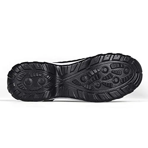 Women's Walking Shoes Sock Sneakers - Mesh Slip On Air Cushion Lady Girls Modern Jazz Dance Easy Shoes Platform Loafers Black&White,5.5